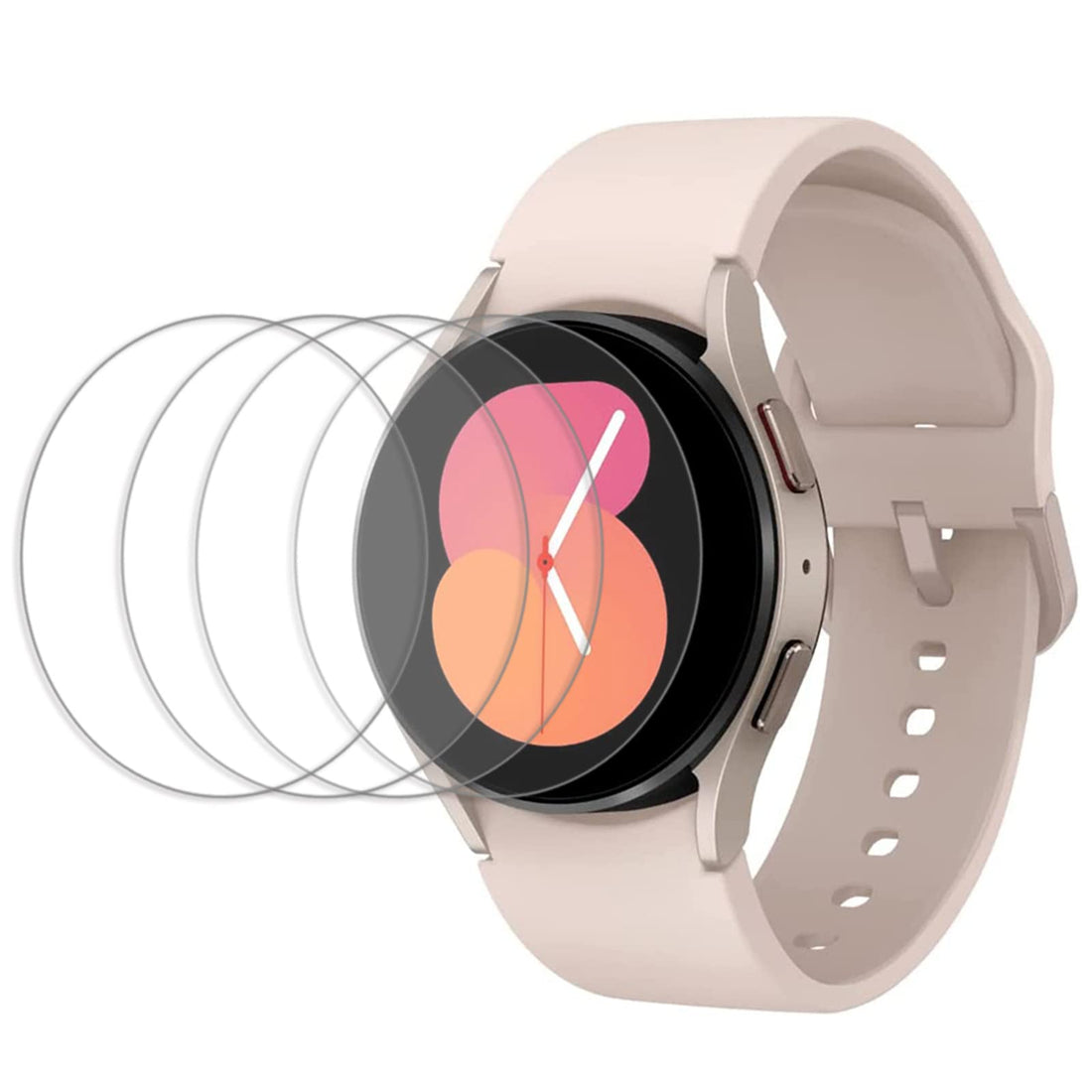 Pack of 4 Tempered Glass Screen Protectors for Samsung Galaxy Watch 5/4 40 mm HD Tempered Glass Anti-Scratch No Bubble-Free Screen Protector for Galaxy Watch 5/4 40 mm