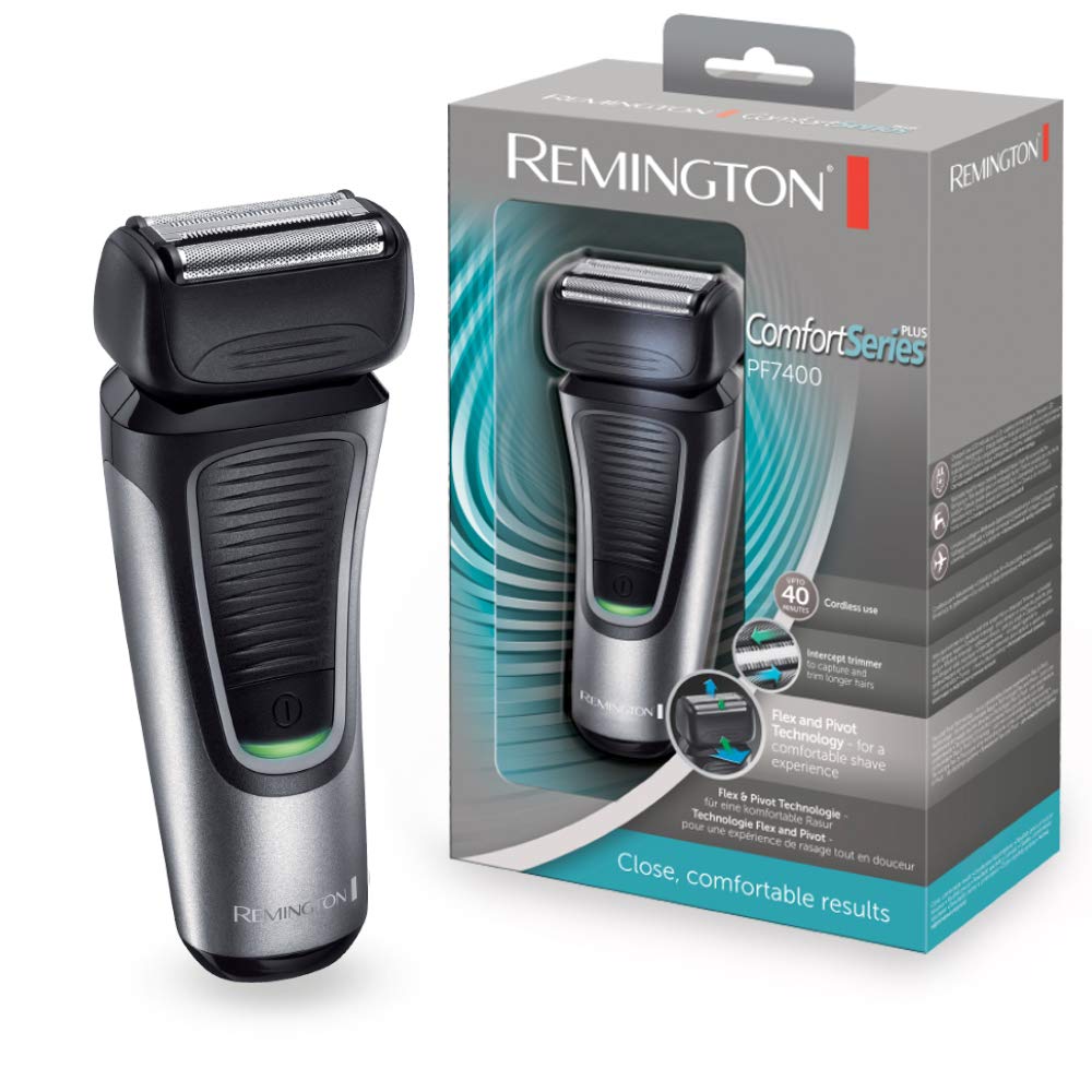 Remington Comfort Series Foil Shaver for Men, Electric Shaver, Pop-up Trimmer, Blue, PF7400