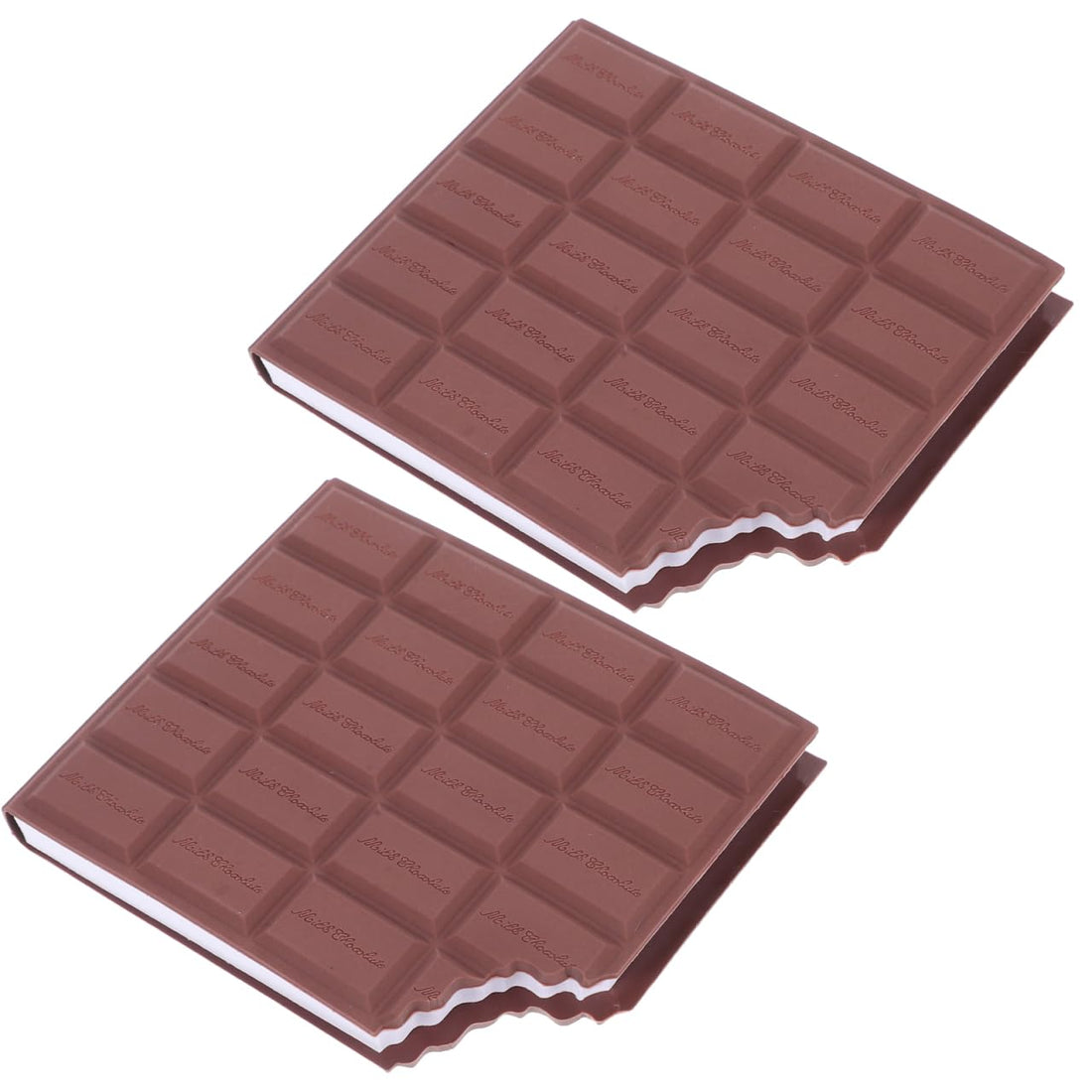 Tofficu 2pcs Realistic Chocolate Notebook Creative Notebook Reminder Note Pad Super Sticking Memo Pads Scented Chocolate Shaped Notebook Student Pocket Office Supplies PVC