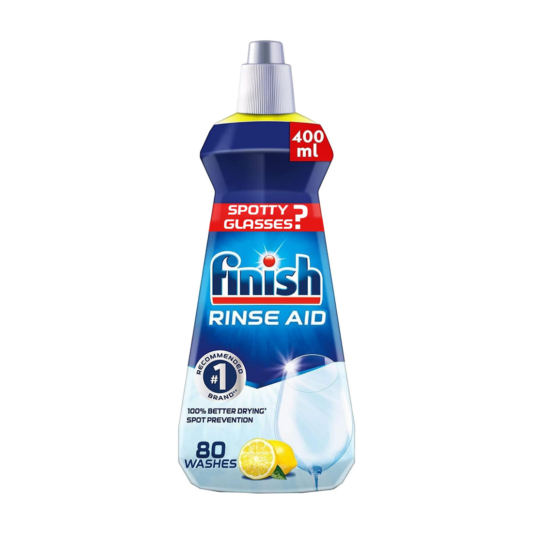 Finish dishwasher detergent rinse aid lemon sparkle liquid, 400ml