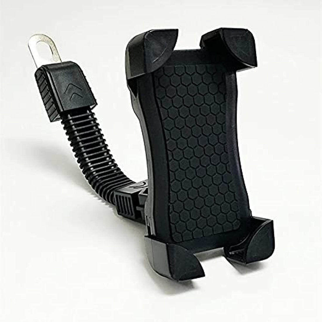 Motorcycle Phone Mount, Universal Motorbike Phone Holder Handlebar Mount Holder (360 Degree Rotation) With Gooseneck Extension fits iPhones, Samsung Galaxy, LG, Moto, HTC, and More black