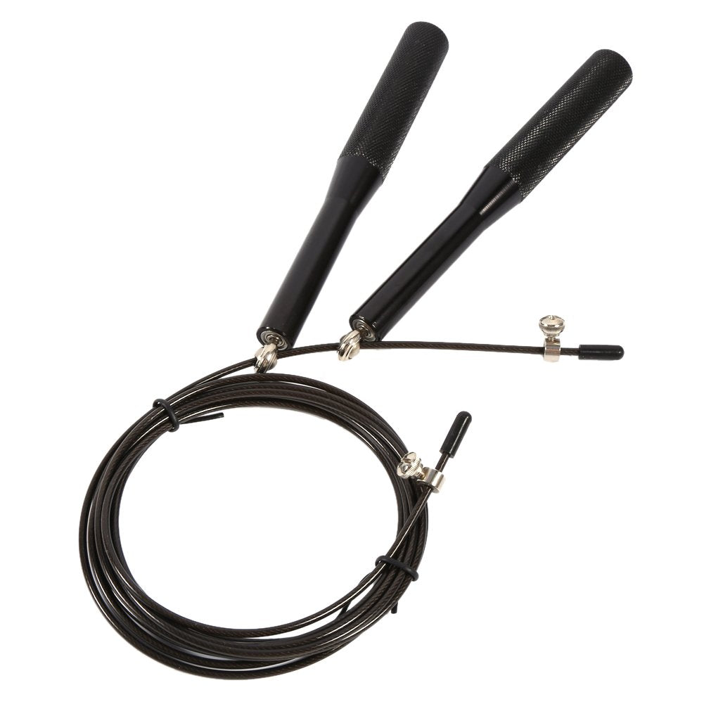 Jump Rope, Steel Wire Speed Skipping Rope, Adjustable Steel Wire Jump Rope Professional Skipping Rope(Black)