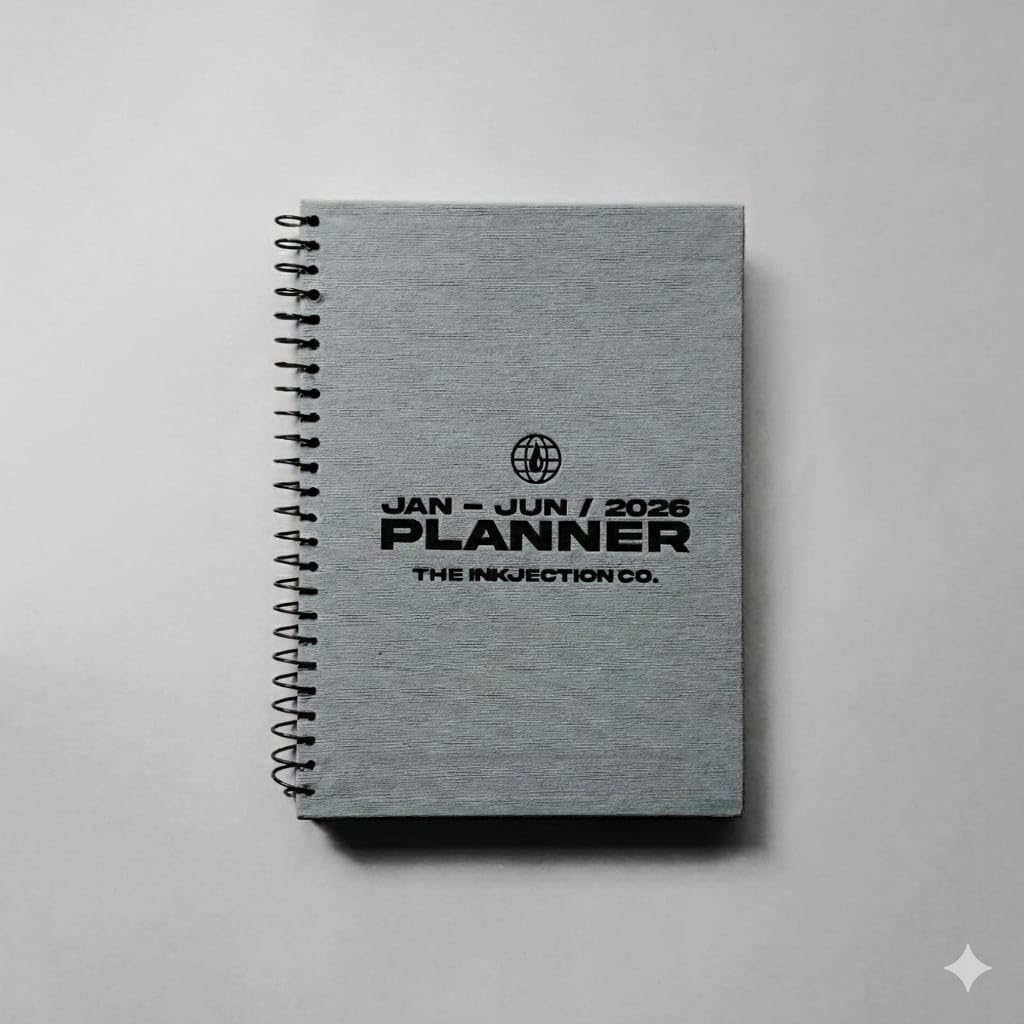 A5 Jan-June 2026 Planner Grey Color