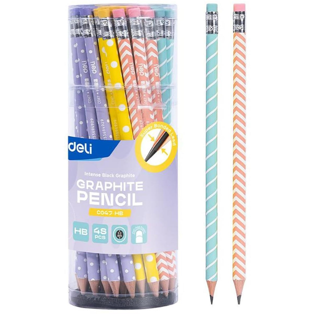 Deli EC047-HB Graphite Pencil Set 48-Pieces
