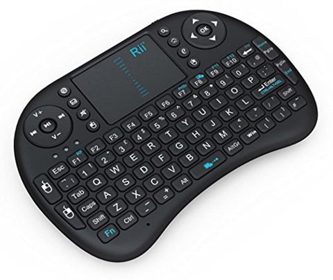 Rii i8 Mini 2.4GHz Wireless Touchpad Keyboard with Mouse for PC, PAD, XBox 360, PS3, Google Android TV Box, HTPC, IPTV (2.4G Black)