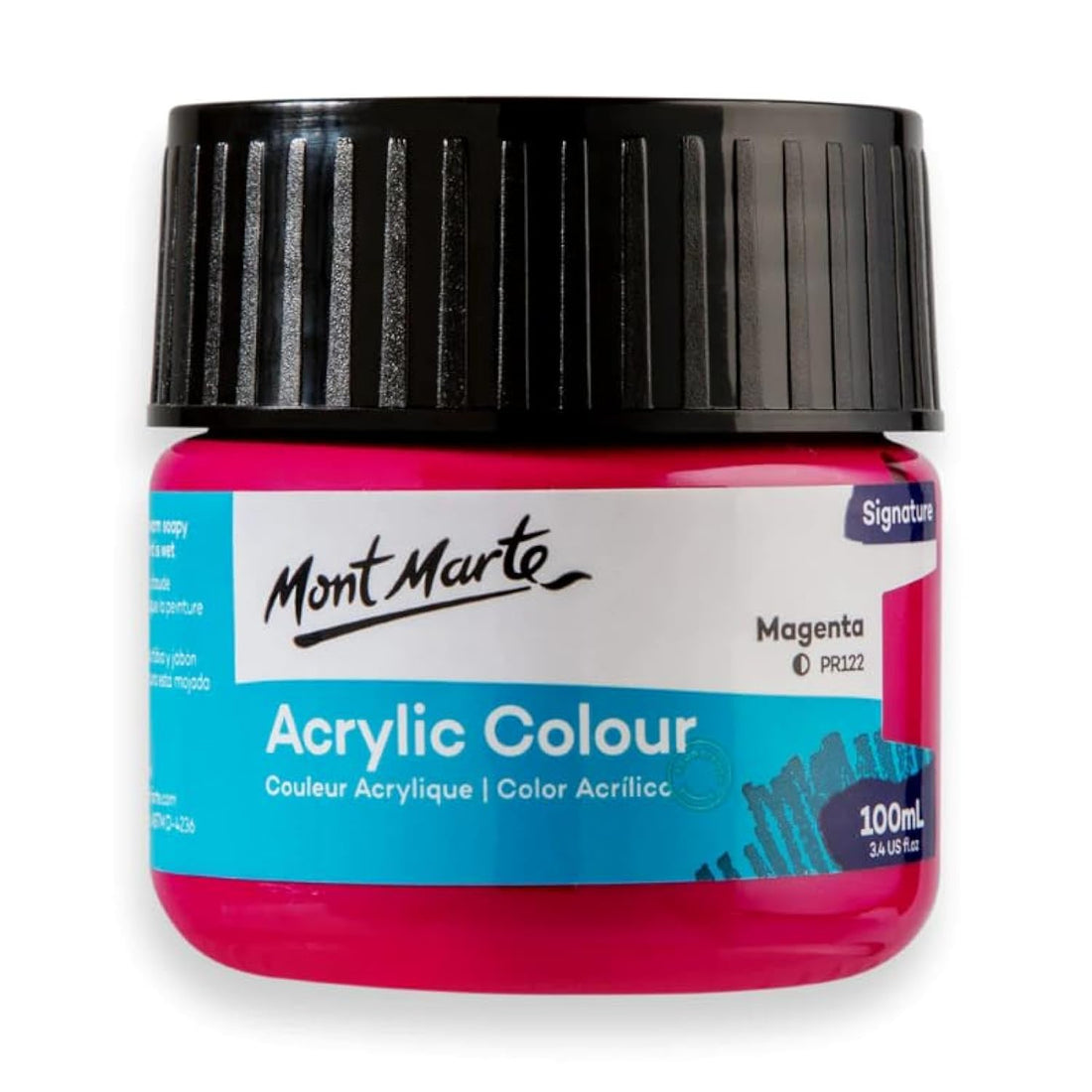 Monte Marte MSCH1054 Acrylic Colour Paint 100 ml, Magenta