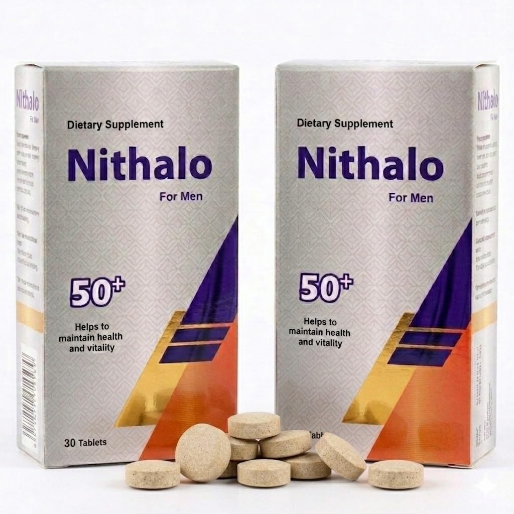 Nithalo Multivitamin for Men 50+ | Pack of 2 x 30 Tablets | Daily Men’s Nutritional Needs for Adults Over 50, (60 Tablets)