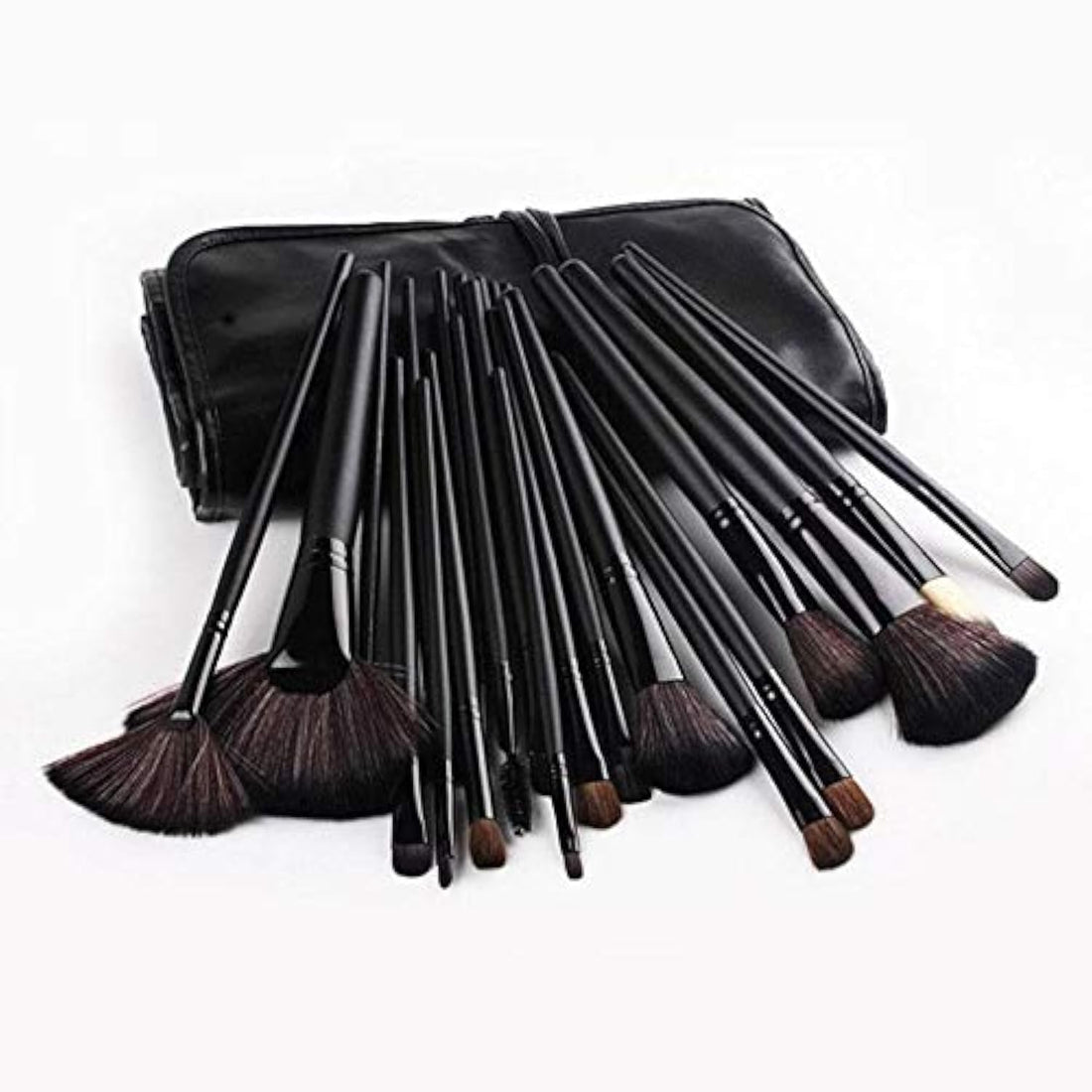 Makeup Brush Set with Wood Handle - 24 Pieces