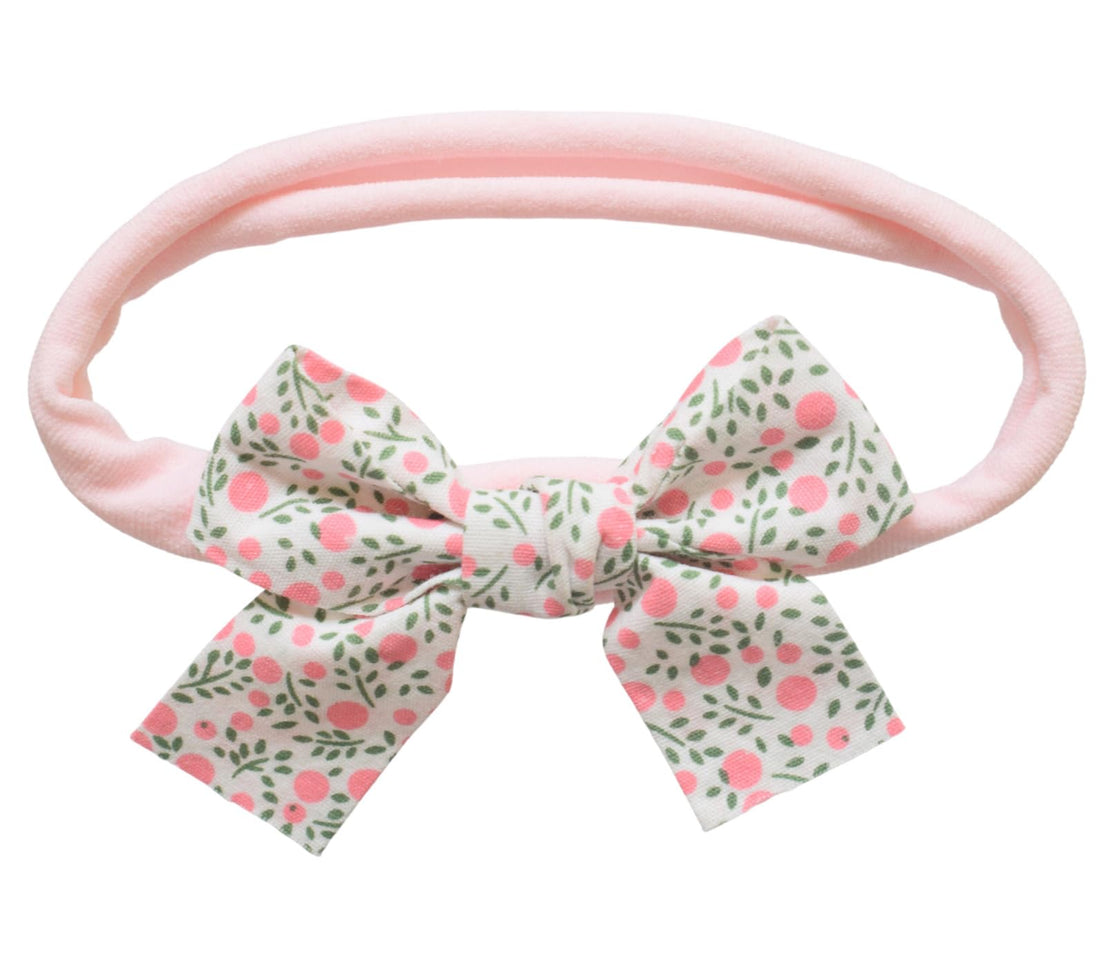 Daphne Bow Hair Tie For Girls - Pink