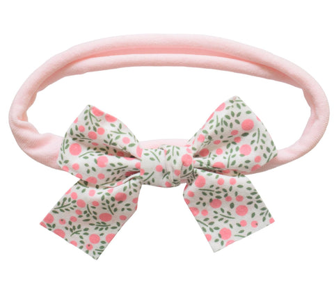 Daphne Bow Hair Tie For Girls - Pink