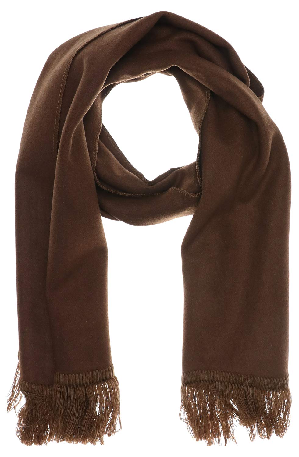 Scarf Collections Solid Wool Scarf & Shawl For Unisex, Medium, Medium-Light-Brown