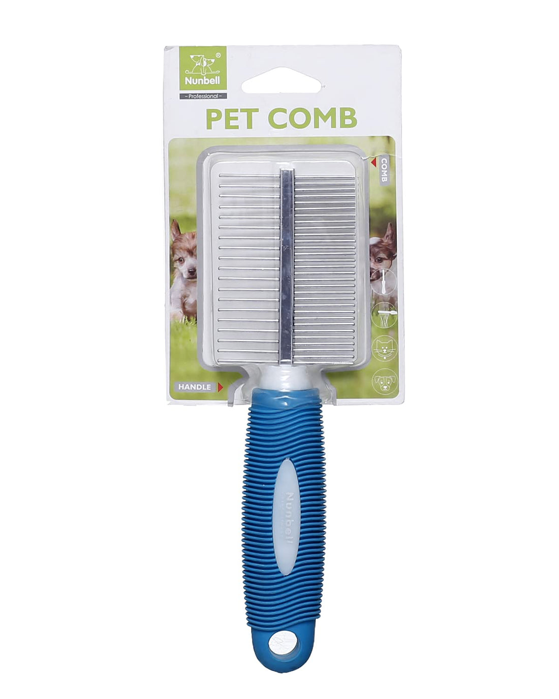 Nunbell Comb For Cats & Dogs - Blue