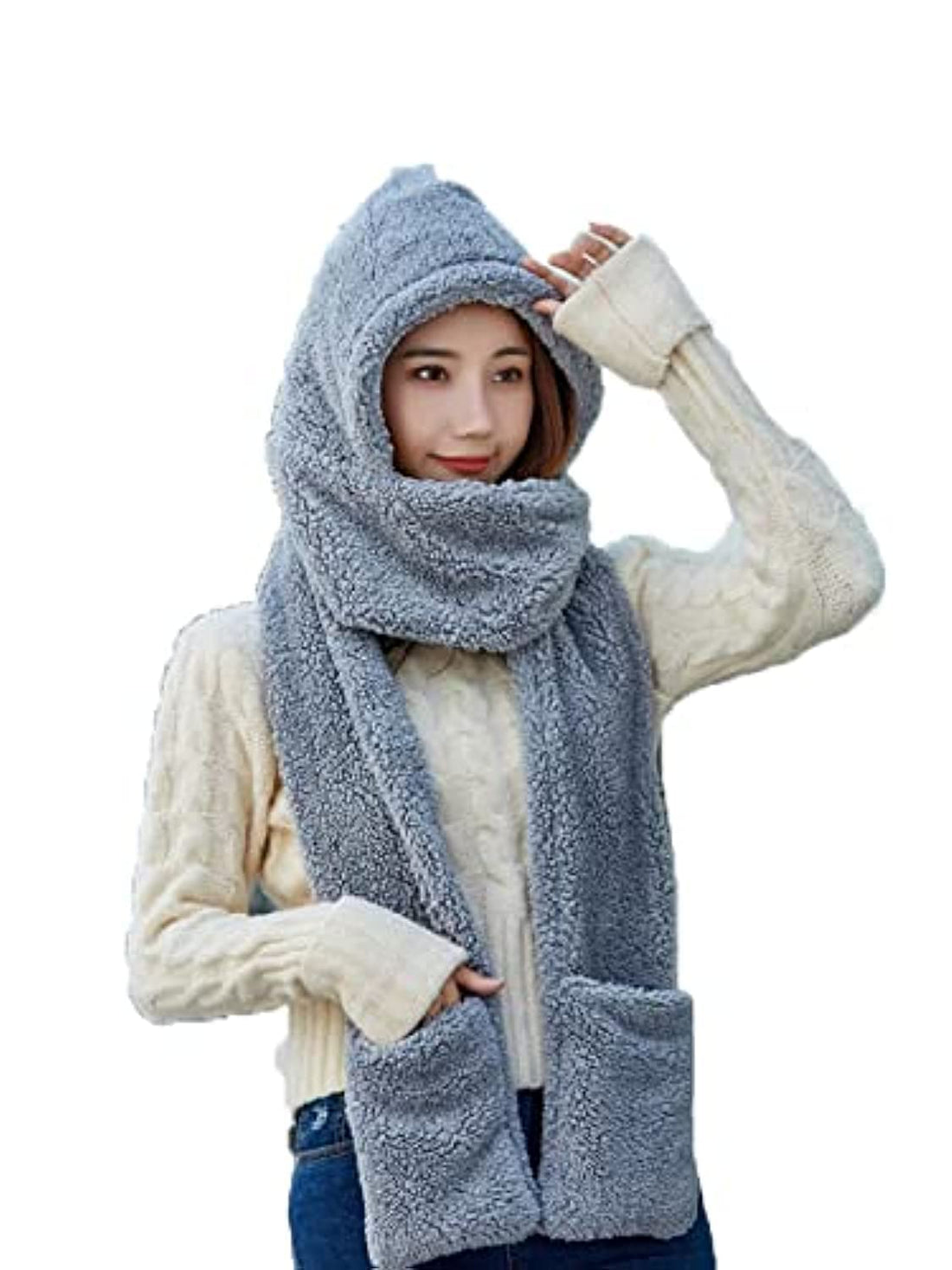 Scraf, Headpiece, Soft Fur Gloves