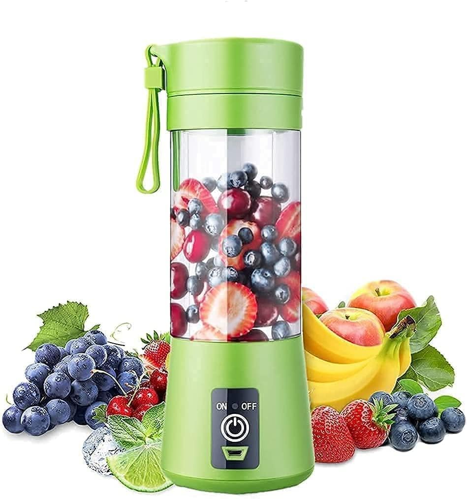 Mini Blender Compact USB Rechargeable for Smoothies - 380ml Portable Juicer Cup Ideal for Personal Shakes
