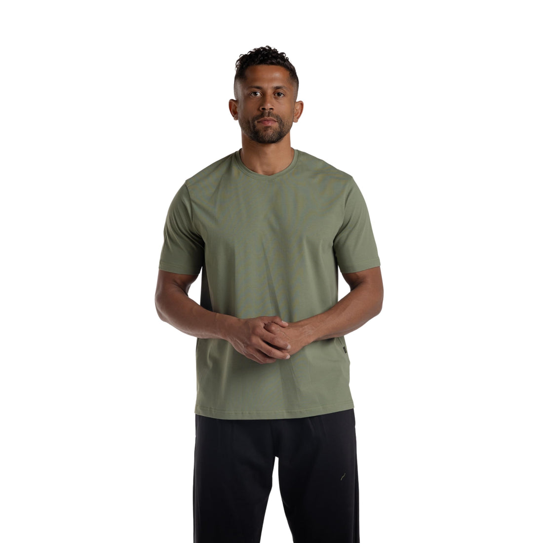 Men Essentials Cotton Short Sleeve T-Shirt Olive – Lightweight Breathable Basic Tee, Soft Fabric, Standard Fit for Everyday Wear & Athleisure #237
