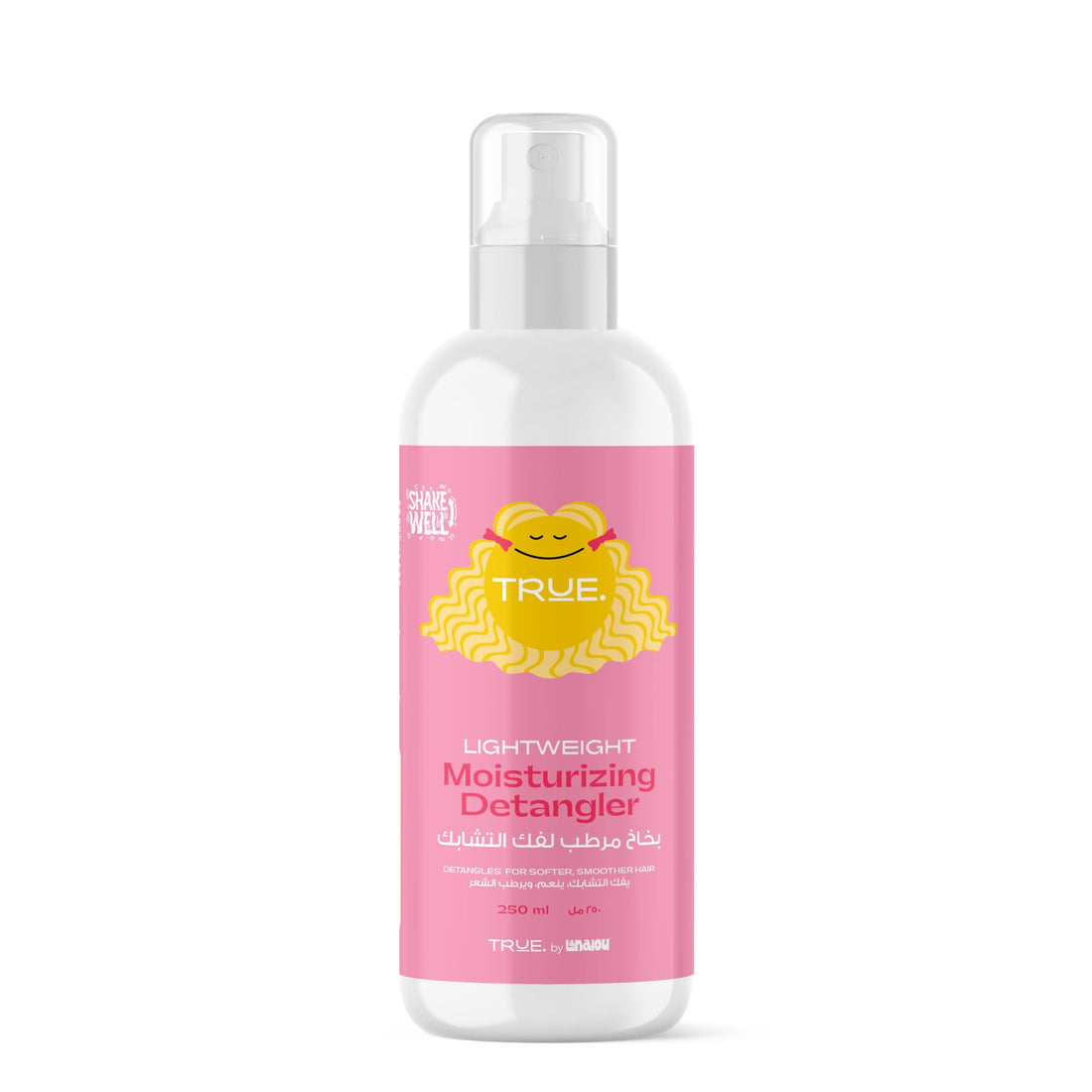 Lanalou Lightweight Moisturizing Detangler | All Hair Types | Hair Softner |No Knots & Frizz Control Spray| True By Lanalou | 250Ml