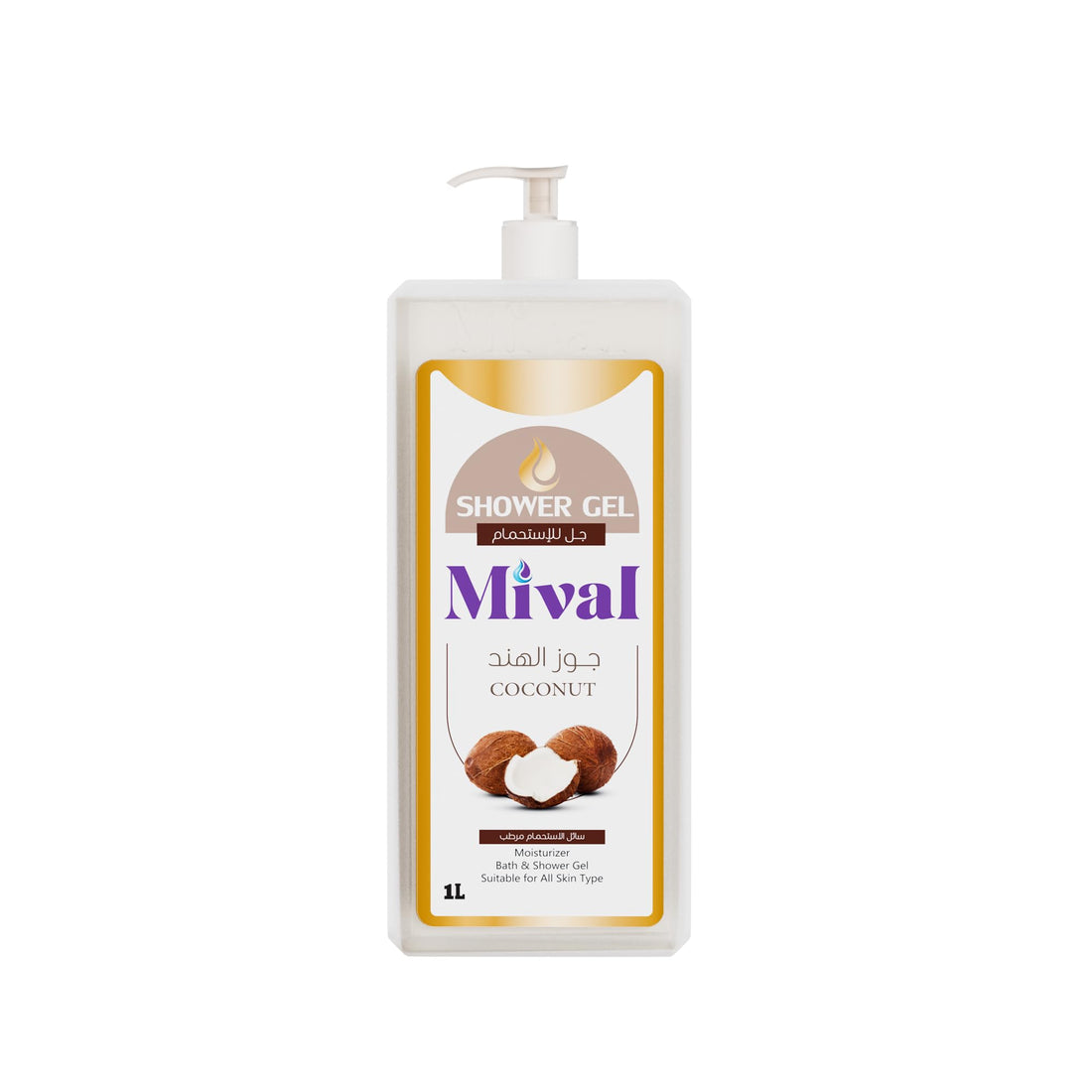 Mival shower gel 1 liter coconut