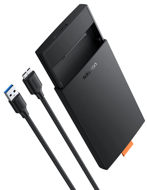 UGREEN External Hard Drive Enclosure USB 3.0 to SATA III Adapter for 2.5" SATA SSD HDD 9.5mm 7mm Hard Drive Case Housing with UASP Compatible for HDD SSD WD Seagate Toshiba Samsung PS4 Xbox Tool-free