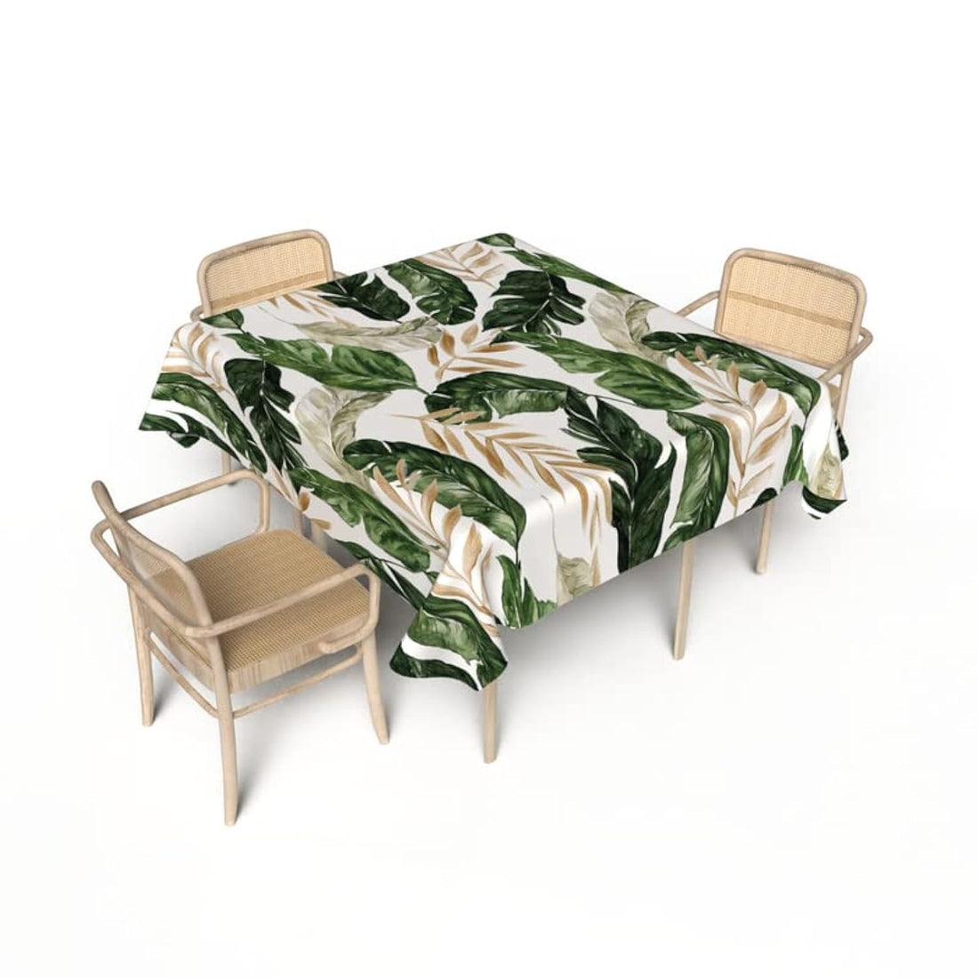 ART MOOD HOME Richy Leaf Tablecloth Waterproof POLYESTER FABRIC Multi color 140W x 140L CM