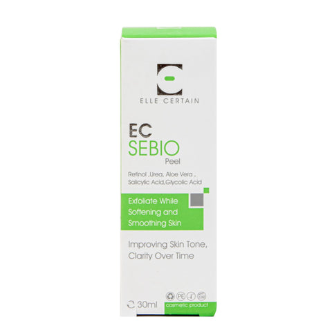 Elle Certain EC Peel Retinol,Urea,Aloe Vera Salicylic Acid,Glycplic Acid Exfoliate While Softening and Smoothing Skin Improving Skin Tone,Clarity Over TIME 30ml
