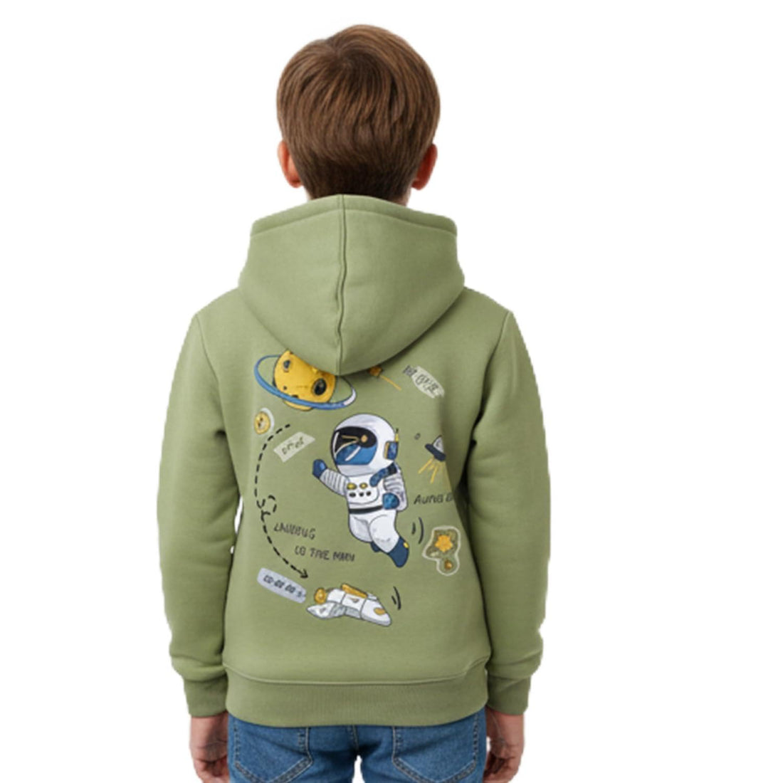 Boys Milton boys' winter hoodie with prints on the chest and back Milton boys' winter hoodie with prints on the chest and back