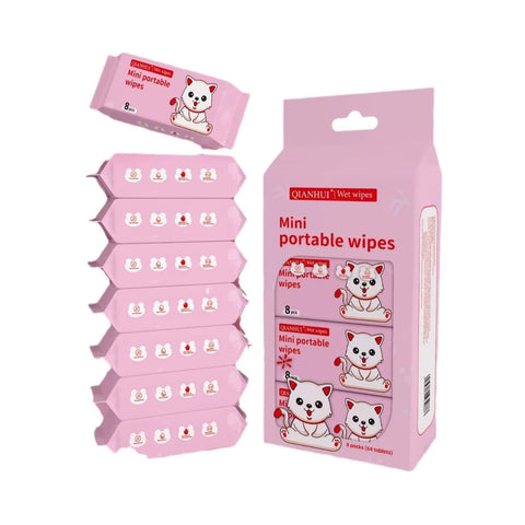 Pocket Baby Wipes Pack of 64 Wipes (Random Color)