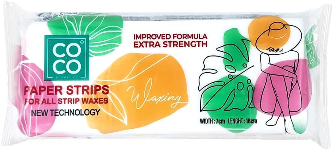 Coco Cosmetics Wax Tissue, Paper Strips, For All Strip Waxes, Improved Formula Extra Strength - 100 Pcs