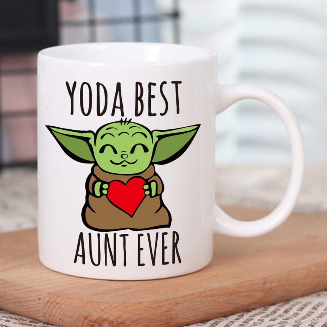 Baby Yoda Best Aunt Ever Coffee Mug - Cute Mugs Baby Yoda Gifts for Aunt Funny Novelty Coffee Mug-Unique Xmas Aunt Gifts from Niece Nephew,Funny Birthday Mothers Day Gift Idea Present for Auntie