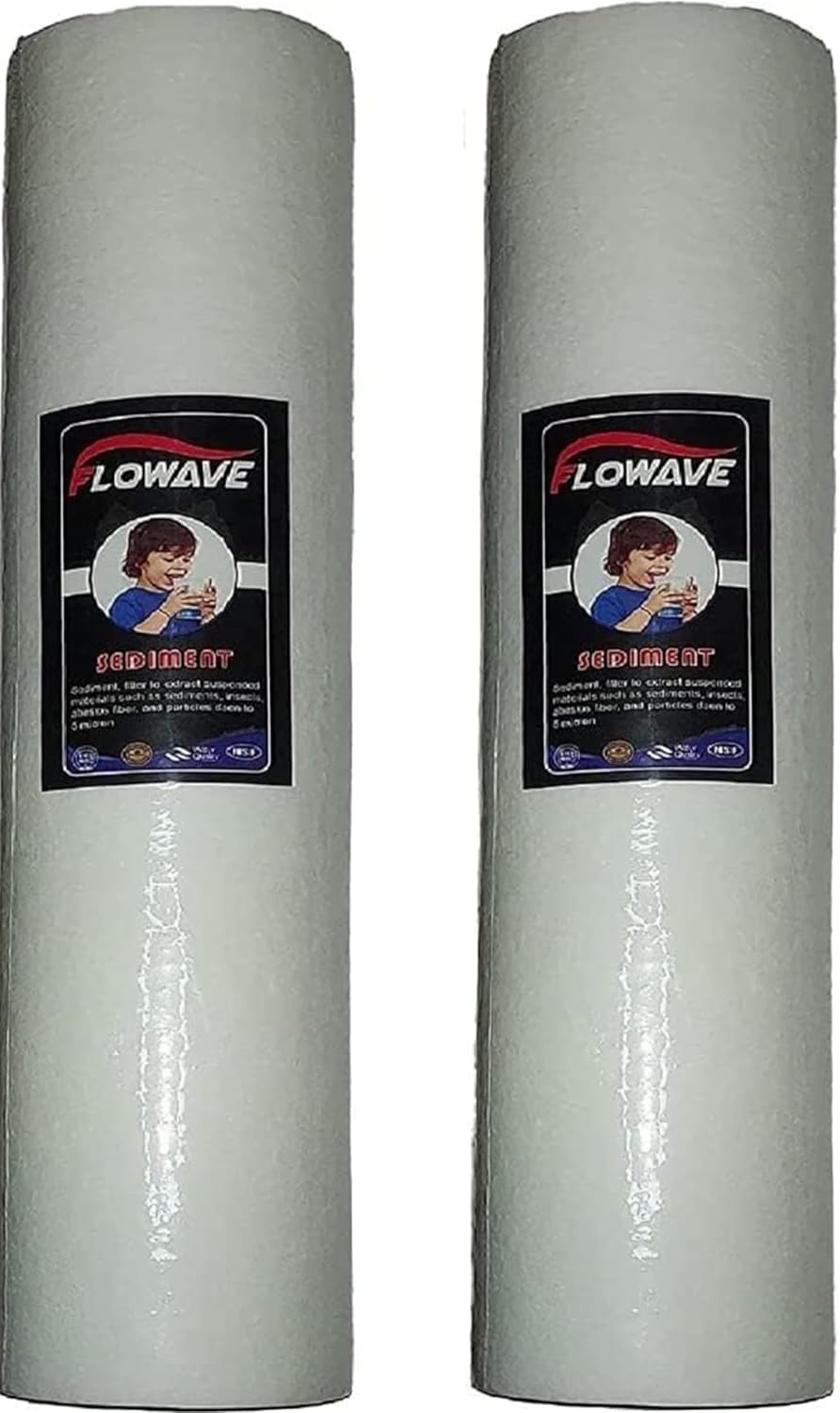 20" Jumbo Water Filter Cartridges 5 Micron Density 2 Candle 6 Months Supply