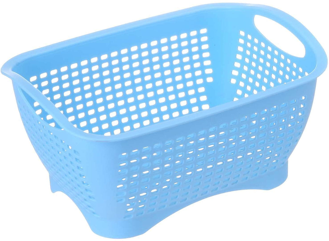 elyassin Rectangular design plastic hamper with hand - assorted colors