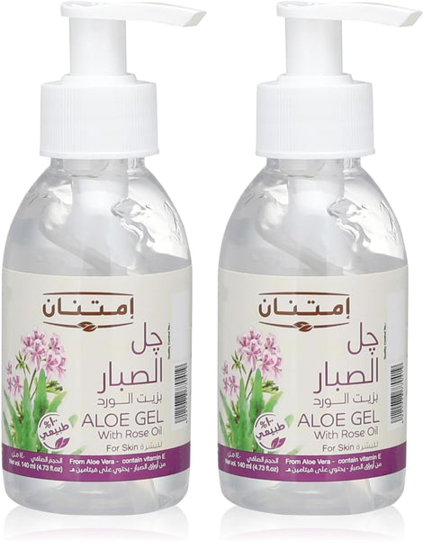 Imtenan Aloe vera gel with rose oil 140ml (Pack of 2)