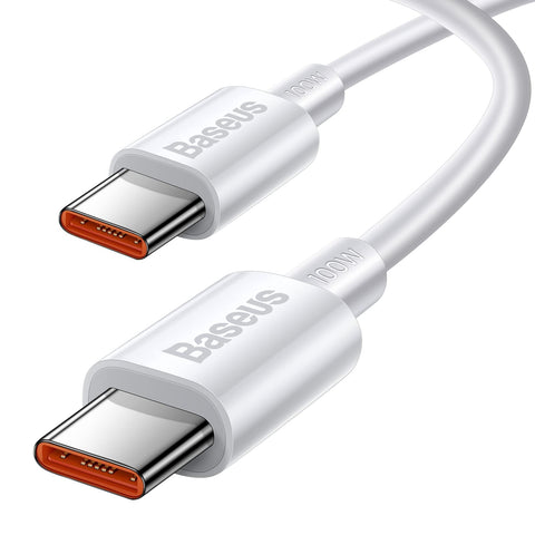 USB C to USB C Cable Baseus PD 100W Type C to Type C Fast Charging Cable, 20V/5A Data Cord USB-C PD Charger Cable for MacBook Pro Air, iPad Pro 2021 Samsung Galaxy S21 Ultra S20, Xiaomi 2M