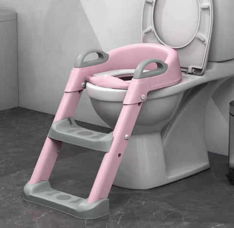 Premium Kids Potty Training Seat with Stable Step Ladder – Universal Fit, Soft Cushion, Anti-Slip Design for Safe and Easy Toilet Training at Home (One pack)
