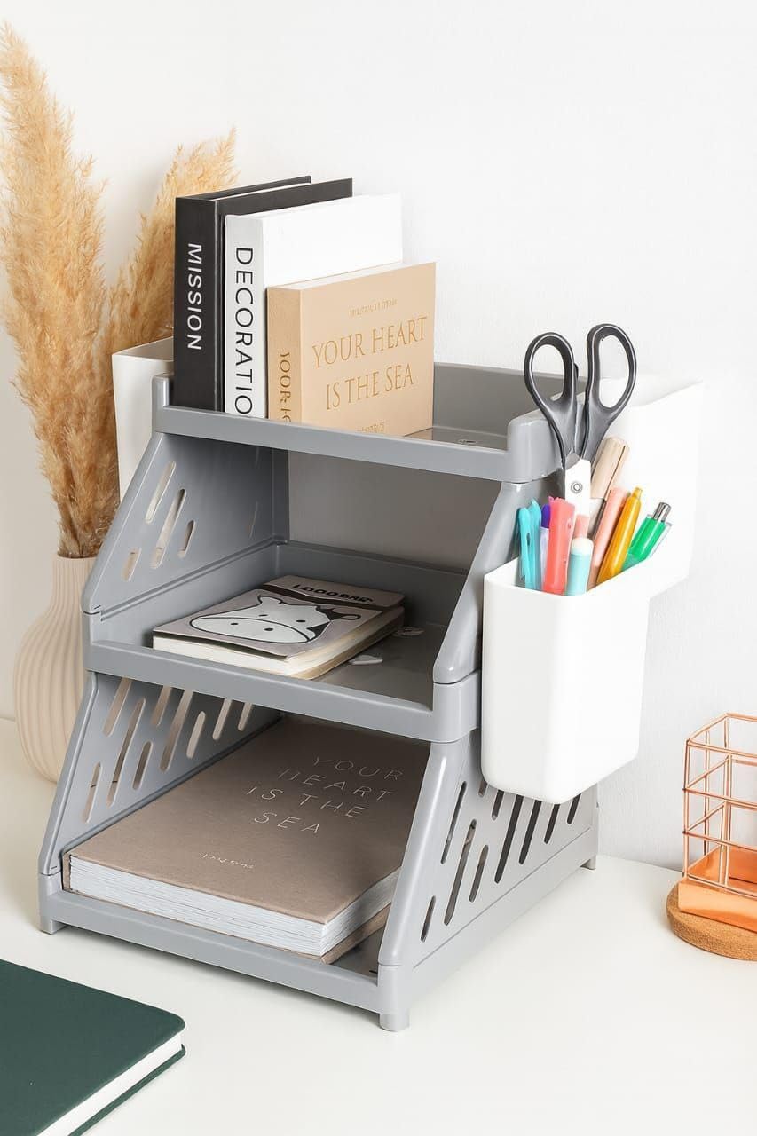 Kitty 3 Tier Organizer - Smart Desk Organizer to Tidy Your Desk in Style and Functionality! - Generic