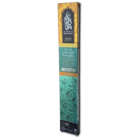 Bakhoor Sticks Tijan Lights Paris â€“ Burning Up To 2 And A Half Hours â€“ 10 Incense Sticks â€“ Luxury Home Fragrance â€“ Suitable For Daily Use And Fragrance Of Mosques