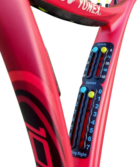 Scoring Right Portable Tennis Racket and Padel Scorekeeper, Easily Mounted Small Score Board