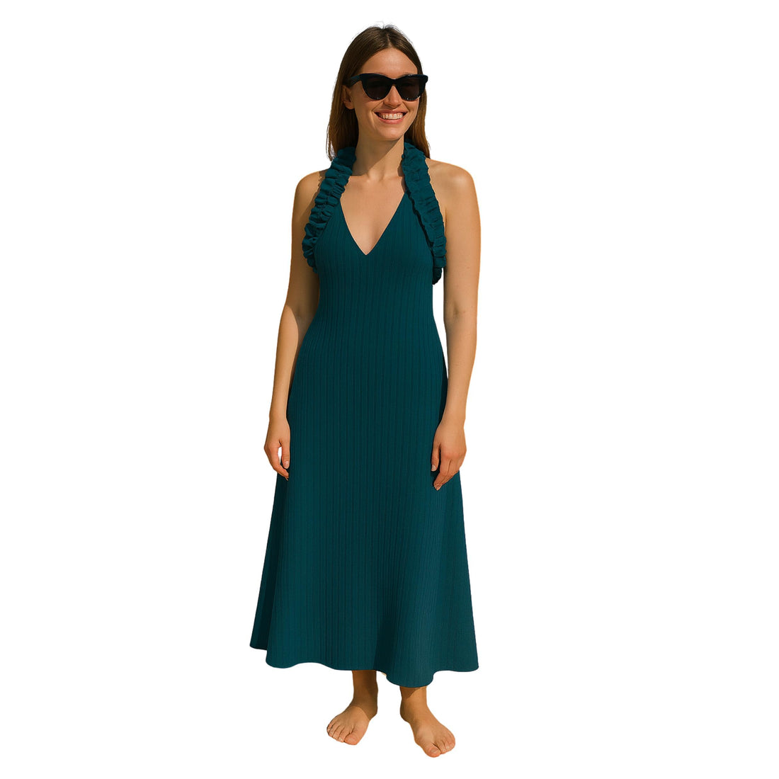 Women’s Lightweight Beach Robe – Elegant Cover-Up Dress, Sleeveless Summer Resort & Casual Summer Beach Vacation Sundress