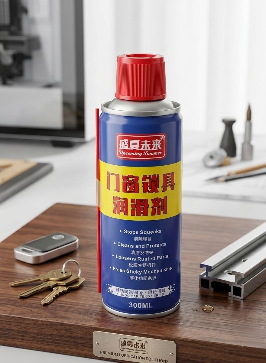 Professional Lubricating Spray for Home and Garage Use - Anti Rust Maintenance Solution for Hinges Locks Rails and Sliding Hardware with Precision Application Tube