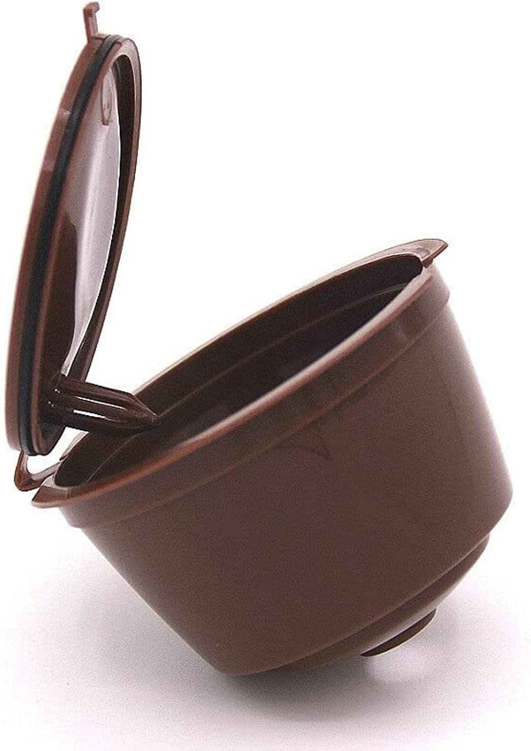 MySouq-Store - 1 Pcs With Plastic Spoon & Cleaning Bruch - Coffee Filters - For the Dulce Gusto Plastic Reusable Coffee Capsules Compatible with the Dolce Gusto Discreet Cup Refill, Use 250 Times