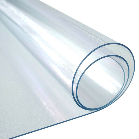 LovePads 2mm Thick 60 x 120 Inches Frosted Dining Table Protector Pad, Large Transparent Kitchen Wood Grain Vinyl Table Cover, 10ft Long