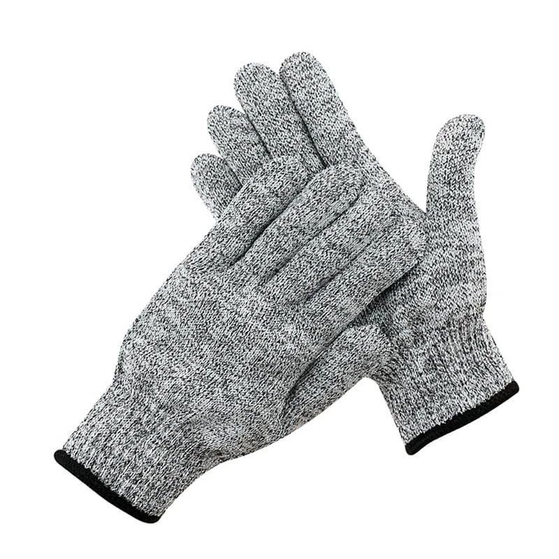 MySouq-Store 1 pair Small Size for Lady- High-strength Level 5 Safety Anti Cut Gloves Kitchen Butcher Cut Resistant Gloves for Fish Meat Cutting Gardening Safety Gloves (L-24CM)