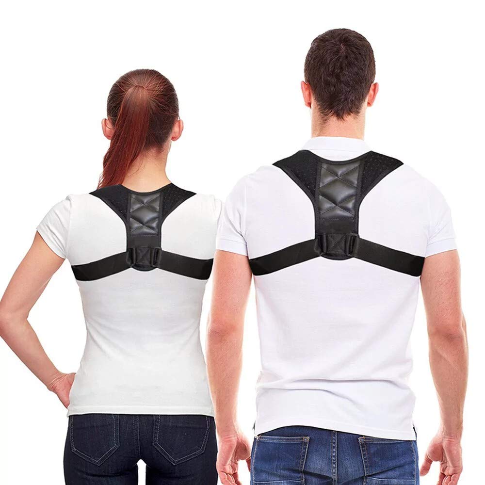 Senua Posture Corrector for Men and Women - Adjustable Upper Back Brace for Clavicle Support and Providing Pain Relief from Neck, Back and Shoulder, Improves Spinal Posture and Self-Esteem