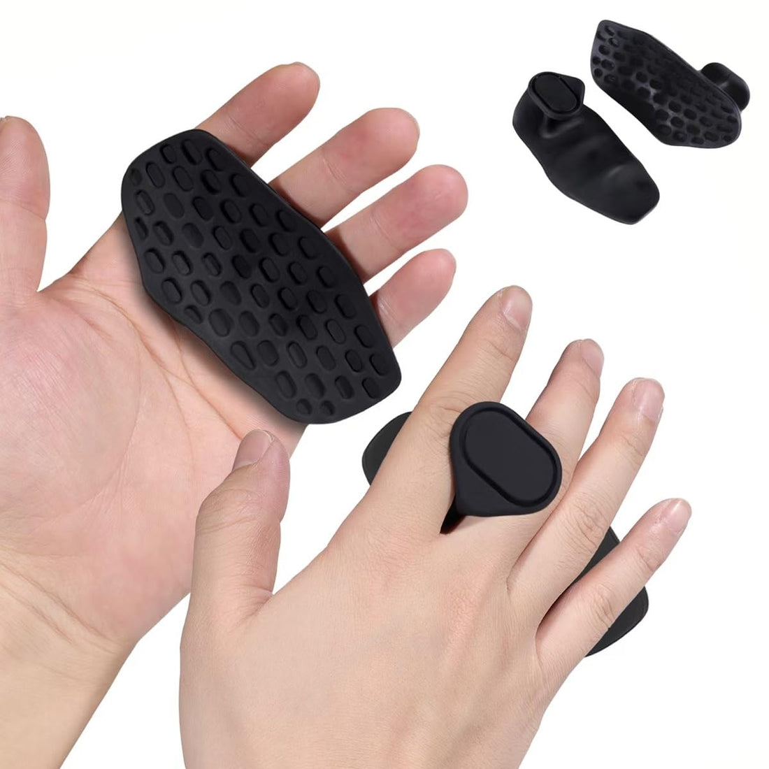 2 Pcs Anti Slip Workout Grips, Ergonomic Rubber Hand Protector Gloves for Weight Lifting, Pull Ups, Gym Training and Exercise, for Men and Women