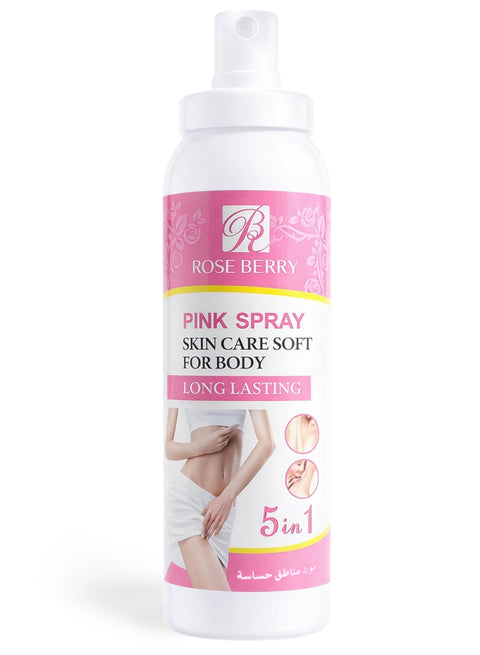 Rose Bery - Pink Spray, Skin Care Soft For Body, Long Lasting, 150 ML, Model - RB-PS0744