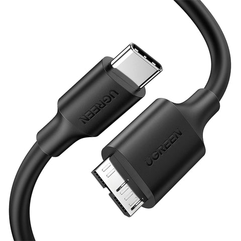 UGREEN USB C Hard Drive Cable, Micro B To Type C Lead compatible for USB 3.0 External Portable SSD HDD Like WD My Passport,Seagate Expansion/Backup Plus,Toshiba Canvio,Maxtor,Samsung M3 (1M)