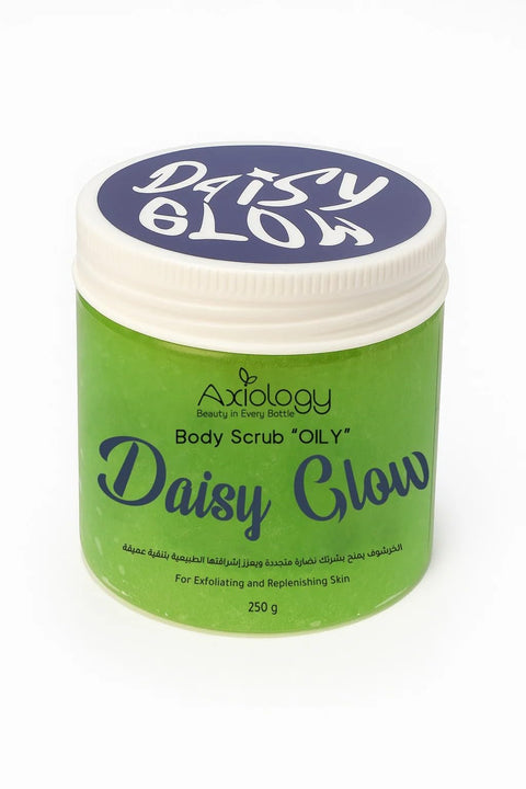 Axiology Daisy Glow Body Scrub for Oily Skin, Exfoliating and Replenishing, 250 g