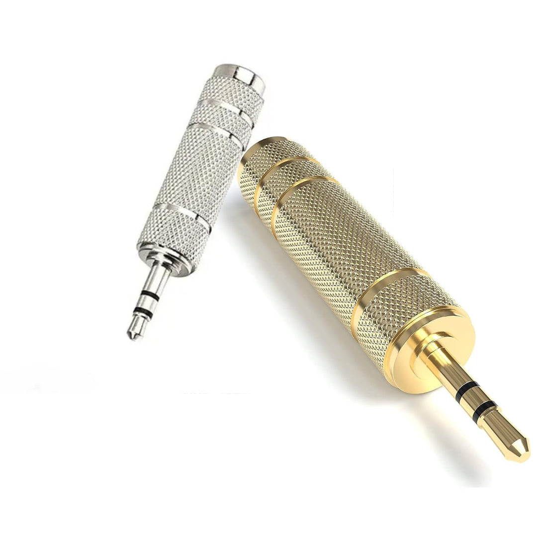 Versatile Audio Adapter 6.35mm Female to 3.5mm Male – Metal Stereo AUX Converter for Amps, Audio Interfaces, Headphones, and Mixing Consoles