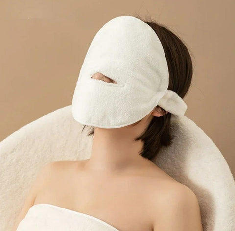 Luxury Face Mask Soft Cotton White Reusable High Water Absorption Spa Skin Care