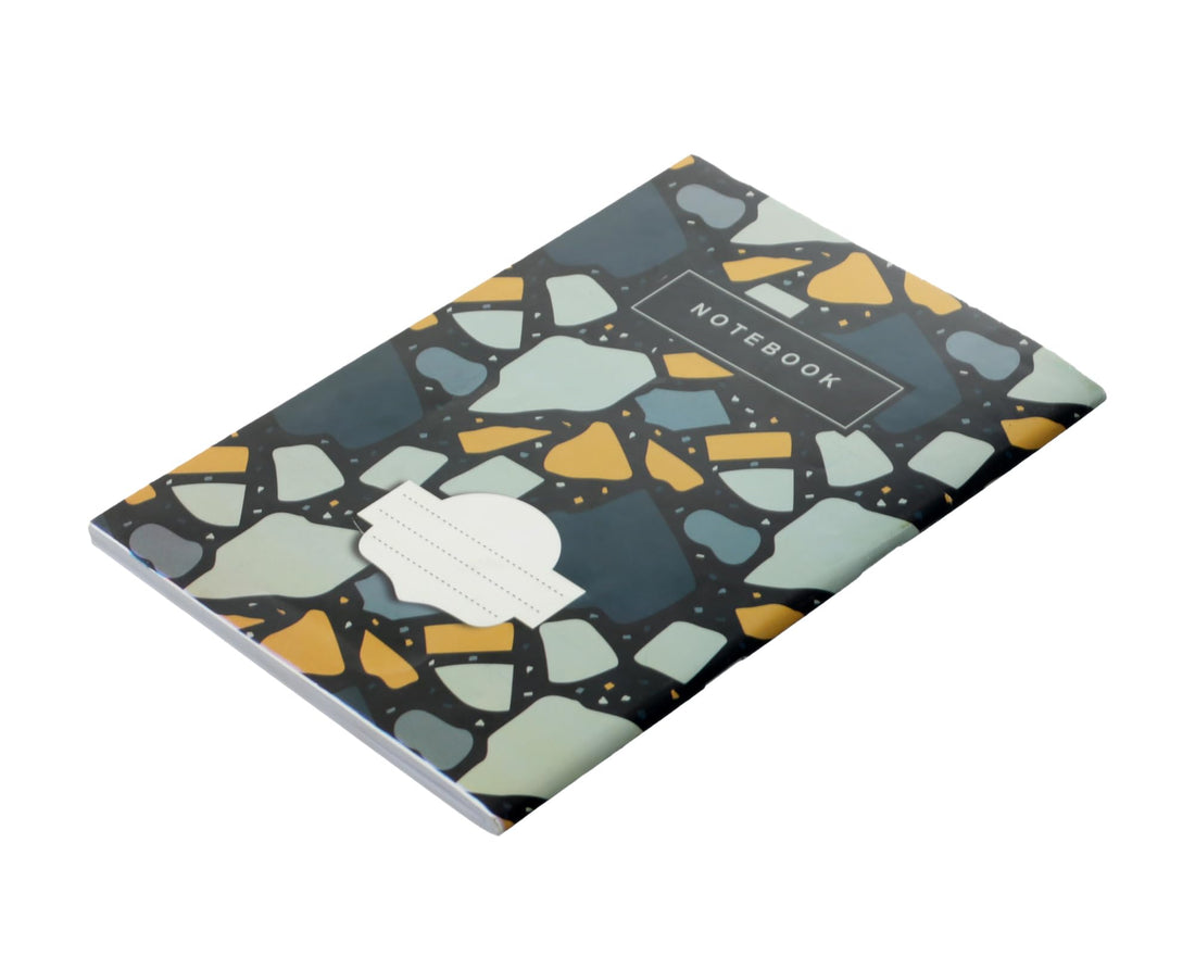 Extra Line School Notebook Pin 9 60 Pages Marble Design durable notebook perfect for school assignments Blue