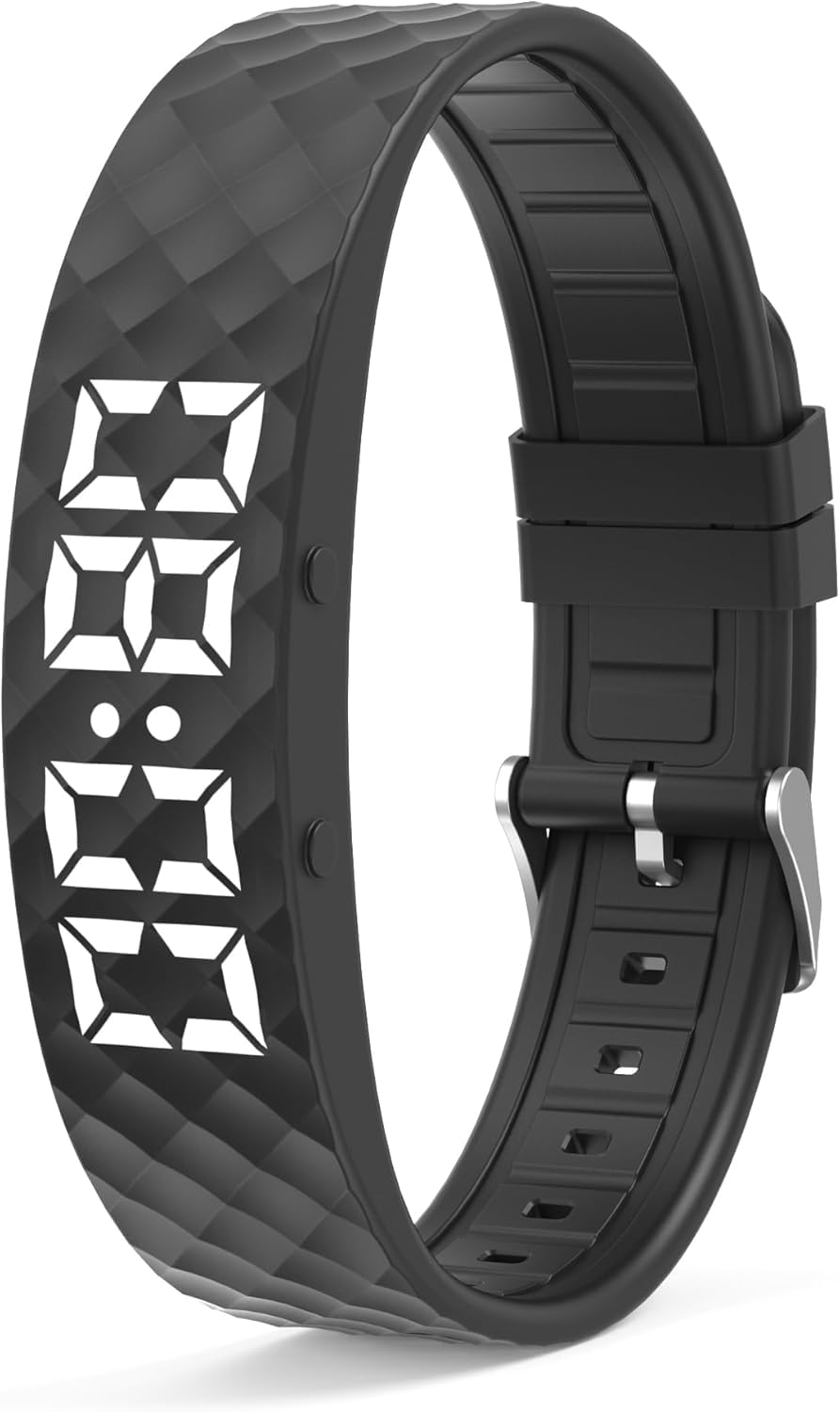 Non-Bluetooth LED Fitness Tracker Watch – Pedometer, Step Counter, Calories, Sleep Monitor, Alarm Clock, IP67 Waterproof Activity Tracker for Adults, Kids & Seniors